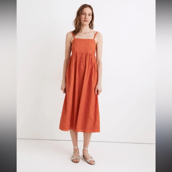 Madewell Dresses & Skirts - Madewell Eyelet Summertime Cami Midi Dress